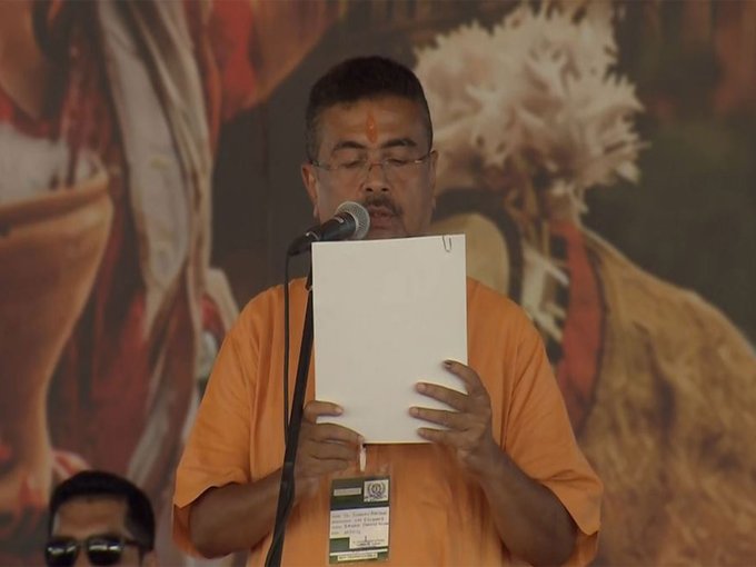 पश्चिम बंगाल में पहली बार भाजपा सरकार,सुवेंदु अधिकारी ने मुख्यमंत्री पद की शपथ ली