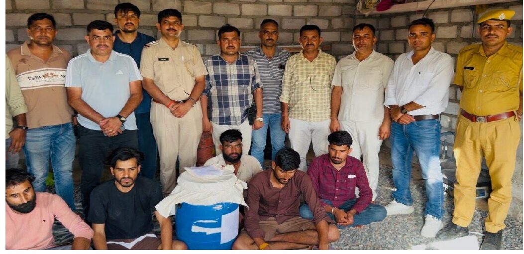 एमडी ड्रग फैक्ट्री की साजिश का भंडाफोड़,राजस्थान-मध्य प्रदेश के 6 आरोपी गिरफ्तार