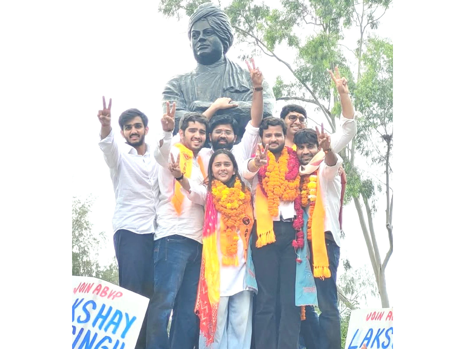 DUSU चुनाव में ABVP ने तीन प्रमुख पद जीते,यश डबास अध्यक्ष; निर्दलीय दीपांशु शौकीन उपाध्यक्ष चुने गए